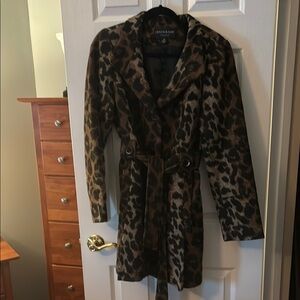 Leopard Print Trench Coat